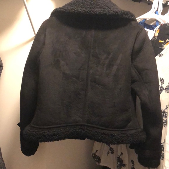 Abercrombie & Fitch Shearling Aviator Jacket - Picture 3 of 5